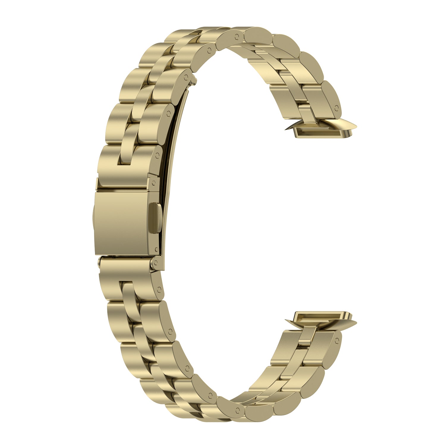 Urbånd i rustfrit stål 3 perler Nøjagtig skæreproces Udskiftningsarmbånd Armbånd til Fitbit Luxe Special Edition Urbånd i rustfrit stål 3 perler Nøjagtig skæreproces Udskiftningsarmbånd Armbånd til Fitbit Luxe Special Edition